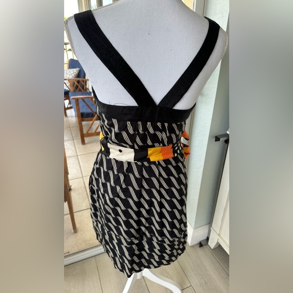 Anthropologie Maeve Black Tiered Linen Dress - Picture 10 of 15